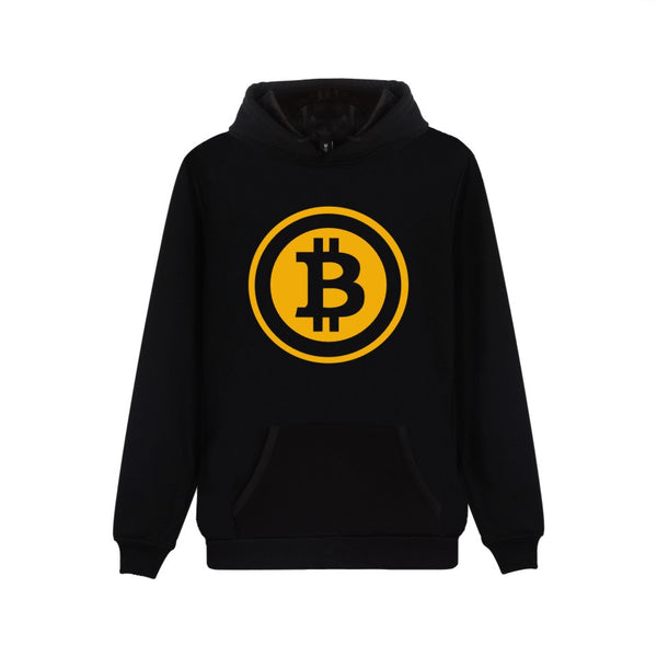 Digital currency Bitcoin Logo Hooded Sweatshirt Popular Cartoon Casual Warm Winter Hoodies Funny Prevailing bitcoin logo Clothes - Crypto gear and stuff