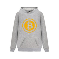 Digital currency Bitcoin Logo Hooded Sweatshirt Popular Cartoon Casual Warm Winter Hoodies Funny Prevailing bitcoin logo Clothes - Crypto gear and stuff