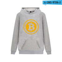 Two Step Bitcoin Hoodies Men Women Casual Clothing Brand Print Bitcoin Hooded Sweatshirts - Crypto gear and stuff
