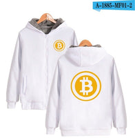 Beautiful Bitcoin Hoodies With Zipper Print Bitcoin Casual Thick Warm Winter Hooded Sweatshirts - Crypto gear and stuff