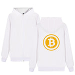 Two Step Bitcoin Hoodies With Zipper Men Women Casual Clothing Brand Print Bitcoin Hooded Sweatshirts - Crypto gear and stuff