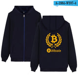 Two Step Bitcoin Hoodies With Zipper Men Women Casual Clothing Brand Print Bitcoin Hooded Sweatshirts - Crypto gear and stuff
