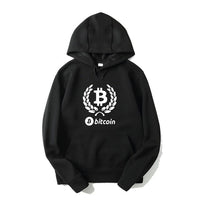 Digital currency Bitcoin Logo Printed Hoodies Plus Size XS-3XL Sweatshirts for Men Women Long Sleeve Male Female Funny Hoodie - Crypto gear and stuff