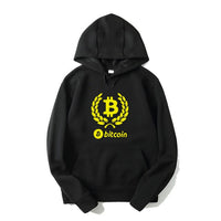 Digital currency Bitcoin Logo Printed Hoodies Plus Size XS-3XL Sweatshirts for Men Women Long Sleeve Male Female Funny Hoodie - Crypto gear and stuff