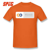 Casual T Shirts BTC & LTC Bitcoin & Litecoin Accepted Here Basic T-Shirt Men Relax Fit Short Sleeve Tee shirt - Crypto gear and stuff