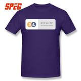 Casual T Shirts BTC & LTC Bitcoin & Litecoin Accepted Here Basic T-Shirt Men Relax Fit Short Sleeve Tee shirt - Crypto gear and stuff