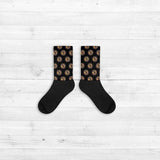 Bitcoin socks GOLD BLACK editon for men women buy today free shipping - Crypto gear and stuff