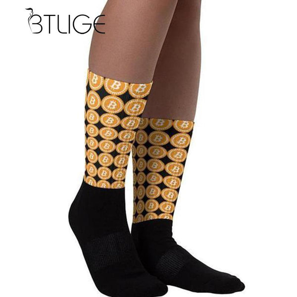 Mens and women cryptocurrency bitcoin socks - Crypto gear and stuff