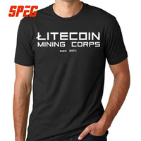Litecoin Mining Corps T-Shirt for Men 100% Cotton Short Sleeve New High Quality Tee Shirts - Crypto gear and stuff
