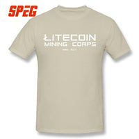 Litecoin Mining Corps T-Shirt for Men 100% Cotton Short Sleeve New High Quality Tee Shirts - Crypto gear and stuff