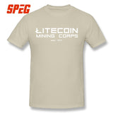 Litecoin Mining Corps T-Shirt for Men 100% Cotton Short Sleeve New High Quality Tee Shirts - Crypto gear and stuff