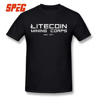 Litecoin Mining Corps T-Shirt for Men 100% Cotton Short Sleeve New High Quality Tee Shirts - Crypto gear and stuff