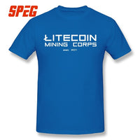 Litecoin Mining Corps T-Shirt for Men 100% Cotton Short Sleeve New High Quality Tee Shirts - Crypto gear and stuff