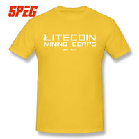 Litecoin Mining Corps T-Shirt for Men 100% Cotton Short Sleeve New High Quality Tee Shirts - Crypto gear and stuff