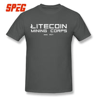 Litecoin Mining Corps T-Shirt for Men 100% Cotton Short Sleeve New High Quality Tee Shirts - Crypto gear and stuff