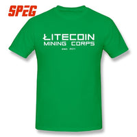 Litecoin Mining Corps T-Shirt for Men 100% Cotton Short Sleeve New High Quality Tee Shirts - Crypto gear and stuff