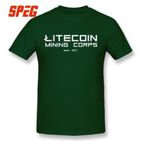 Litecoin Mining Corps T-Shirt for Men 100% Cotton Short Sleeve New High Quality Tee Shirts - Crypto gear and stuff