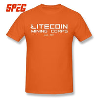 Litecoin Mining Corps T-Shirt for Men 100% Cotton Short Sleeve New High Quality Tee Shirts - Crypto gear and stuff