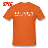 Litecoin Mining Corps T-Shirt for Men 100% Cotton Short Sleeve New High Quality Tee Shirts - Crypto gear and stuff