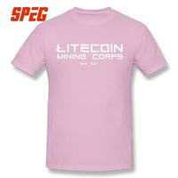 Litecoin Mining Corps T-Shirt for Men 100% Cotton Short Sleeve New High Quality Tee Shirts - Crypto gear and stuff