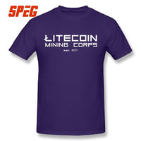 Litecoin Mining Corps T-Shirt for Men 100% Cotton Short Sleeve New High Quality Tee Shirts - Crypto gear and stuff