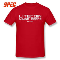 Litecoin Mining Corps T-Shirt for Men 100% Cotton Short Sleeve New High Quality Tee Shirts - Crypto gear and stuff