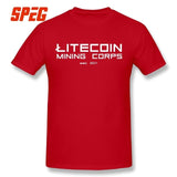 Litecoin Mining Corps T-Shirt for Men 100% Cotton Short Sleeve New High Quality Tee Shirts - Crypto gear and stuff