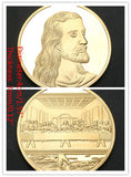 Bitcoin Commemorative Coin BTC Collectible Gold Silver Plated Bitcoin Coin The Last Supper Coin Art Physical Collection Gift - Crypto gear and stuff