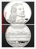 Bitcoin Commemorative Coin BTC Collectible Gold Silver Plated Bitcoin Coin The Last Supper Coin Art Physical Collection Gift - Crypto gear and stuff
