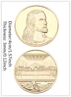 Bitcoin Commemorative Coin BTC Collectible Gold Silver Plated Bitcoin Coin The Last Supper Coin Art Physical Collection Gift - Crypto gear and stuff