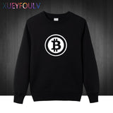 Digital currency Bitcoin Logo Cotton Men men's Funny Sweatshirts Hoodies Pullover Prevailing bitcoin logo - Crypto gear and stuff