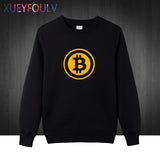 Digital currency Bitcoin Logo Cotton Men men's Funny Sweatshirts Hoodies Pullover Prevailing bitcoin logo - Crypto gear and stuff