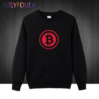 Digital currency Bitcoin Logo Cotton Men men's Funny Sweatshirts Hoodies Pullover Prevailing bitcoin logo - Crypto gear and stuff