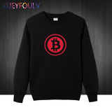 Digital currency Bitcoin Logo Cotton Men men's Funny Sweatshirts Hoodies Pullover Prevailing bitcoin logo - Crypto gear and stuff