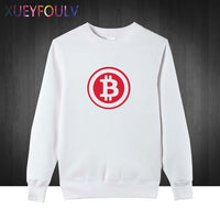 Digital currency Bitcoin Logo Cotton Men men's Funny Sweatshirts Hoodies Pullover Prevailing bitcoin logo - Crypto gear and stuff