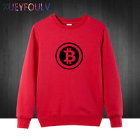 Digital currency Bitcoin Logo Cotton Men men's Funny Sweatshirts Hoodies Pullover Prevailing bitcoin logo - Crypto gear and stuff