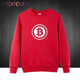 Digital currency Bitcoin Logo Cotton Men men's Funny Sweatshirts Hoodies Pullover Prevailing bitcoin logo - Crypto gear and stuff