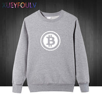Digital currency Bitcoin Logo Cotton Men men's Funny Sweatshirts Hoodies Pullover Prevailing bitcoin logo - Crypto gear and stuff