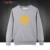 Digital currency Bitcoin Logo Cotton Men men's Funny Sweatshirts Hoodies Pullover Prevailing bitcoin logo - Crypto gear and stuff