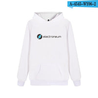 Electroneum Logo Print Hoodie Blockchain Electroneum Cotton Pullover Bitcoin Electroneum cryptocurrencies Men Winter clothes - Crypto gear and stuff