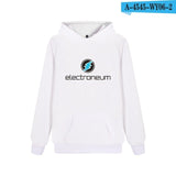 Electroneum Logo Print Hoodie Blockchain Electroneum Cotton Pullover Bitcoin Electroneum cryptocurrencies Men Winter clothes - Crypto gear and stuff