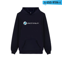 Electroneum Logo Print Hoodie Blockchain Electroneum Cotton Pullover Bitcoin Electroneum cryptocurrencies Men Winter clothes - Crypto gear and stuff