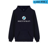 Electroneum Logo Print Hoodie Blockchain Electroneum Cotton Pullover Bitcoin Electroneum cryptocurrencies Men Winter clothes - Crypto gear and stuff