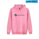 Electroneum Logo Print Hoodie Blockchain Electroneum Cotton Pullover Bitcoin Electroneum cryptocurrencies Men Winter clothes - Crypto gear and stuff