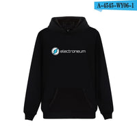 Electroneum Logo Print Hoodie Blockchain Electroneum Cotton Pullover Bitcoin Electroneum cryptocurrencies Men Winter clothes - Crypto gear and stuff