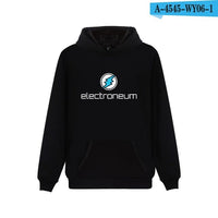 Electroneum Logo Print Hoodie Blockchain Electroneum Cotton Pullover Bitcoin Electroneum cryptocurrencies Men Winter clothes - Crypto gear and stuff
