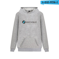 Electroneum Logo Print Hoodie Blockchain Electroneum Cotton Pullover Bitcoin Electroneum cryptocurrencies Men Winter clothes - Crypto gear and stuff