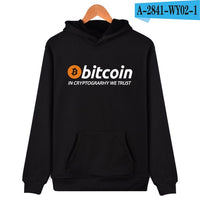 Bitcoin Hooded Hoodies Men Sweatshirt Winter Fashion Virtual Currency Logo Men Hoodies And Sweatshirt Funny Clothes - Crypto gear and stuff