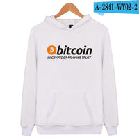 Bitcoin Hooded Hoodies Men Sweatshirt Winter Fashion Virtual Currency Logo Men Hoodies And Sweatshirt Funny Clothes - Crypto gear and stuff