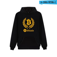 Bitcoin Hooded Hoodies Men Sweatshirt Winter Fashion Virtual Currency Logo Men Hoodies And Sweatshirt Funny Clothes - Crypto gear and stuff